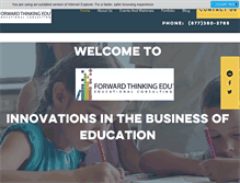 Tablet Screenshot of forwardthinkingedu.com